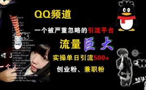 QQ频道，一个被严重忽略的引流平台，流量巨大 实操单日引流500+创业粉兼职粉【揭秘】-沐风资源库
