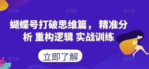 蝴蝶号打破思维篇， 精准分析 重构逻辑 实战训练-沐风资源库