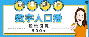 简单制作数字人口播轻松引流500+精准创业粉【揭秘】-沐风资源库