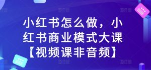 小红书怎么做，小红书商业模式大课【视频课非音频】-沐风资源库