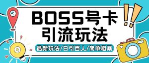 Boss直聘流量卡引流变现玩法，日引200+创业粉【揭秘】-沐风资源库