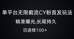单平台无限截流创业粉首发玩法，精准曝光，长尾持久，日引流100+【揭秘】-沐风资源库