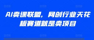 AI卖课联盟，网创行业天花板赛道就是卖项目-沐风资源库