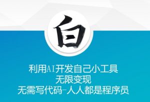 利用AI开发自己小工具 无限变现 无需写代码 人人都是程序员-沐风资源库