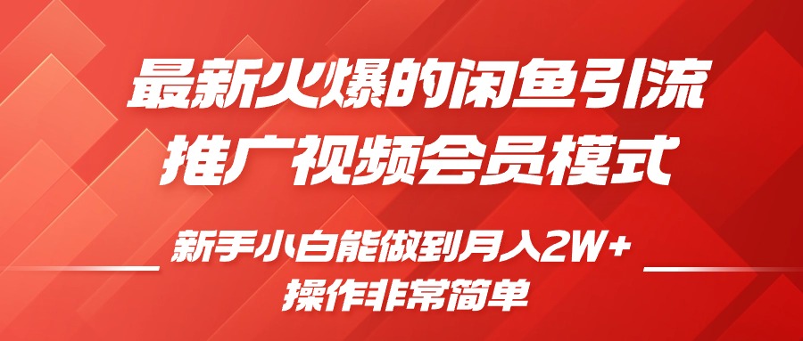 闲鱼引流推广影视会员，0成本就可以操作，新手小白月入过W+【揭秘】-沐风资源库