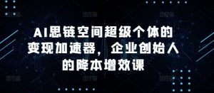 AI思链空间超级个体的变现加速器，企业创始人的降本增效课-沐风资源库