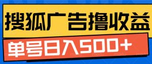 搜狐视频广告全自动撸收益，单号日入5张【揭秘】-沐风资源库