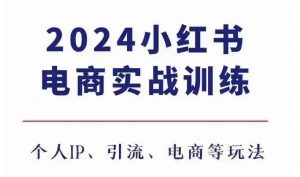 2024小红书电商3.0实战训练，包含个人IP、引流、电商等玩法-沐风资源库