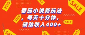 番茄小说新玩法，利用现有AI工具无脑操作，每天十分钟被动收益4张【揭秘】-沐风资源库