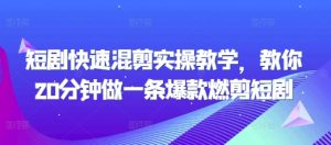 短剧快速混剪实操教学，教你20分钟做一条爆款燃剪短剧-沐风资源库