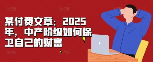 某付费文章：2025年，中产阶级如何保卫自己的财富-沐风资源库