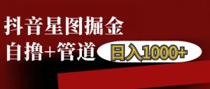抖音星图掘金自撸，可以管道也可以自营，日入1k【揭秘】-沐风资源库