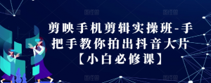 剪映手机剪辑实操班-手把手教你拍出抖音大片【小白必修课】-沐风资源库