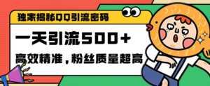 独家解密QQ里的引流密码，高效精准，实测单日加100+创业粉【揭秘】-沐风资源库