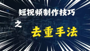 最新短视频搬运，纯手工去重，二创剪辑方法【揭秘】-沐风资源库