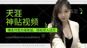 支付宝分成计划，天涯神贴视频，轻松月入过W，操作简单，适合宝妈，上班族【揭秘】-沐风资源库