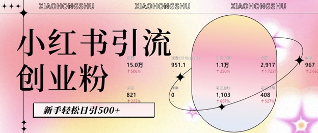 小红书私域引流无脑操作法：AI生成内容，粉丝自动转化，新手轻松日引500+创业粉-沐风资源库