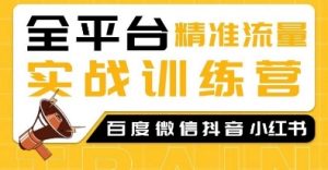 全平台精准流量实战训练营，百度微信抖音小红书SEO引流教程-沐风资源库