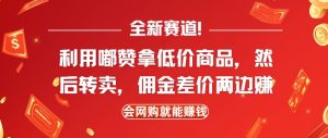 全新赛道，利用嘟赞拿低价商品，然后去闲鱼转卖佣金，差价两边赚，会网购就能挣钱-沐风资源库