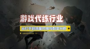 游戏代练行业，从打手到流量对接与裂变分析-沐风资源库