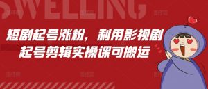 短剧起号涨粉，利用影视剧起号剪辑实操课可搬运-沐风资源库