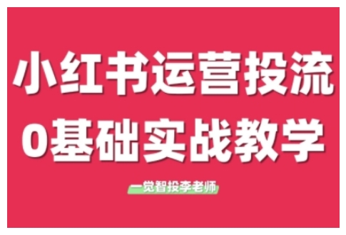 小红书运营投流，小红书广告投放从0到1的实战课，学完即可开始投放-沐风资源库