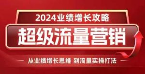 2024超级流量营销，2024业绩增长攻略，从业绩增长思维到流量实操打法-沐风资源库