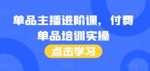 单品主播进阶课，付费单品培训实操，46节完整+话术本-沐风资源库