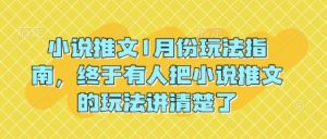 小说推文1月份玩法指南，终于有人把小说推文的玩法讲清楚了!-沐风资源库