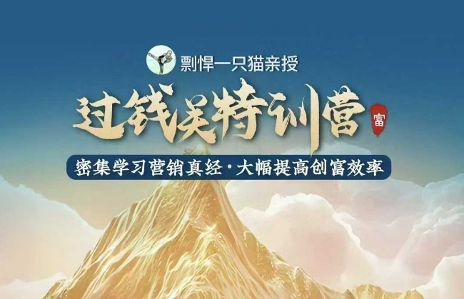 剽悍一只猫-过钱关特训营，学习营销真经 大幅度提高创富效率-沐风资源库