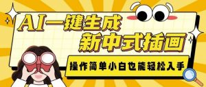 AI一键生成新中式插画， 操作简单，小白也能轻松入手-沐风资源库
