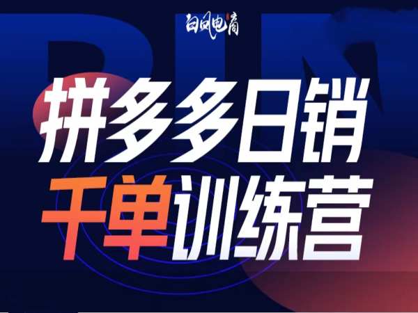 拼多多日销千单训练营第32期，2025开年变化和最新玩法-沐风资源库