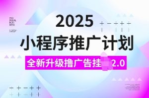 2025小程序推广计划，全新升级撸广告挂JI2.0玩法，日入多张，小白可做【揭秘】-沐风资源库