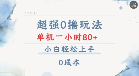 超强0撸玩法 录录数据 单机 一小时轻松80+ 小白轻松上手 简单0成本【仅揭秘】-沐风资源库