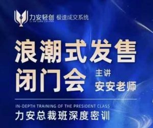 力安深圳闭门会：浪潮式发售，手把手教你做批量搞定成交-沐风资源库