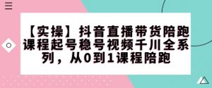 【实操】抖音直播带货陪跑课程起号稳号视频千川全系列，从0到1课程陪跑-沐风资源库