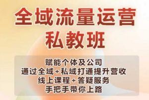 全域流量运营操盘课，赋能个体及公司通过全域+私域打通提升营收-沐风资源库