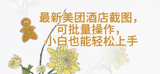 【轻云】最新美团酒店截图,可批量操作,小白也能轻松上手-沐风资源库