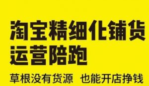 淘宝精细化铺货运营陪跑(部分更新至2025)，草根没有货源 也能开店挣钱-沐风资源库