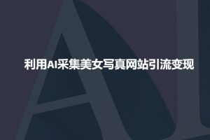 利用AI采集美女写真网站引流变现，引流嘎嘎的-沐风资源库