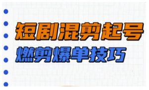 短剧实操教学，短剧混剪起号燃剪爆单技巧-沐风资源库