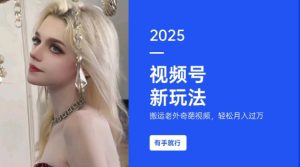 搬运老外奇葩视频，撸视频号分成计划收益，每天只需一小时，新手小白轻松月入过W-沐风资源库
