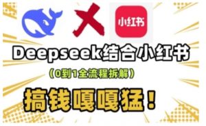 deepseek+小红书打造流量生产线实操课，0到1全流程拆解，搞钱嘎嘎猛-沐风资源库
