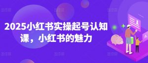 2025小红书实操起号认知课，小红书的魅力-沐风资源库