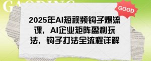 2025年AI短视频钩子爆流课，AI企业矩阵盈利玩法，钩子打法全流程详解-沐风资源库