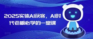 2025实体AI获客，AI时代老板必学的一堂课-沐风资源库