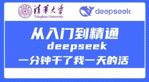 清华大学讲DeepSeek最全教程，从入门到精通，deepseek一分钟干了我一天的活-沐风资源库