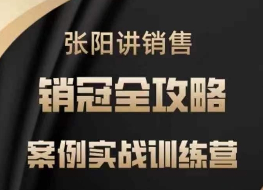 张阳讲销售实战训练营，​案例实战训练，销冠全攻略-沐风资源库