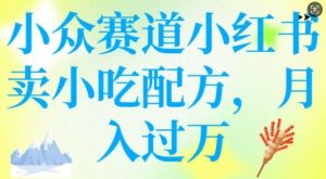 小众赛道小红书卖小吃配方，操作简单，月入过W-沐风资源库