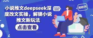 小说推文deepseek深度改文实操，解锁小说推文新玩法-沐风资源库